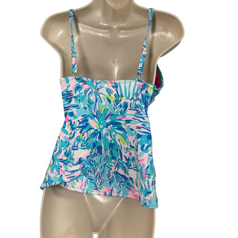 Lilly Pulitzer Women's Brenta Tankini Cabana Cocktail‎ Blue Ibiza Swim Top Sz  6 - Picture 5 of 8